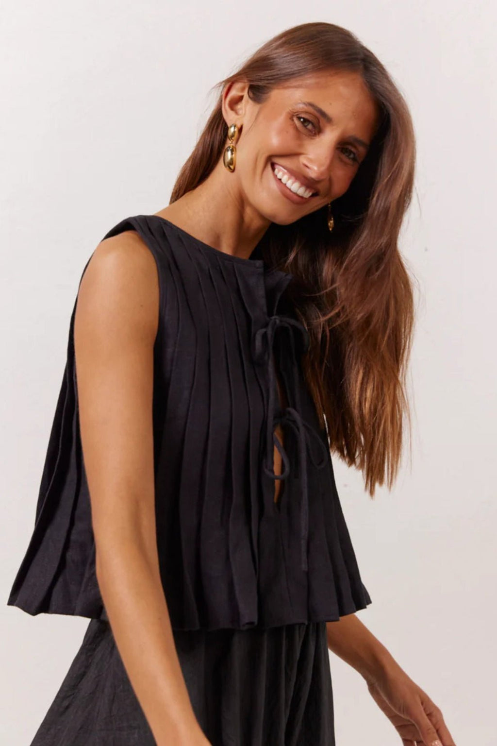 Honora Ruffle Hem Tie-Front Top - Women's Everyday Fashion Top - Image 17
