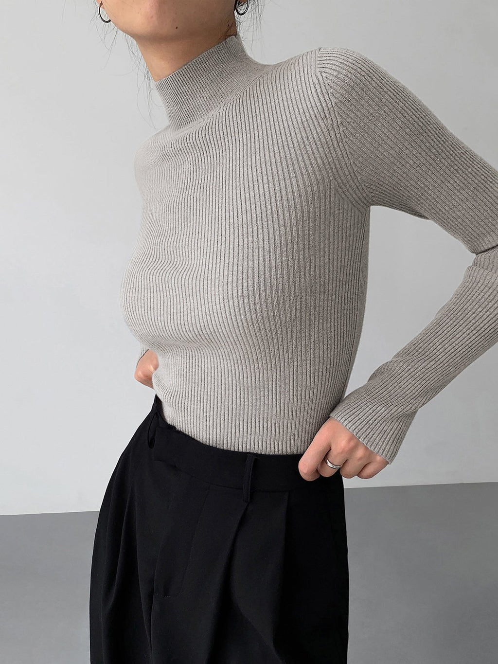 Jessa Rib Knit Long Sleeve Shirt - Women's Everyday Fashion Top - Image 6