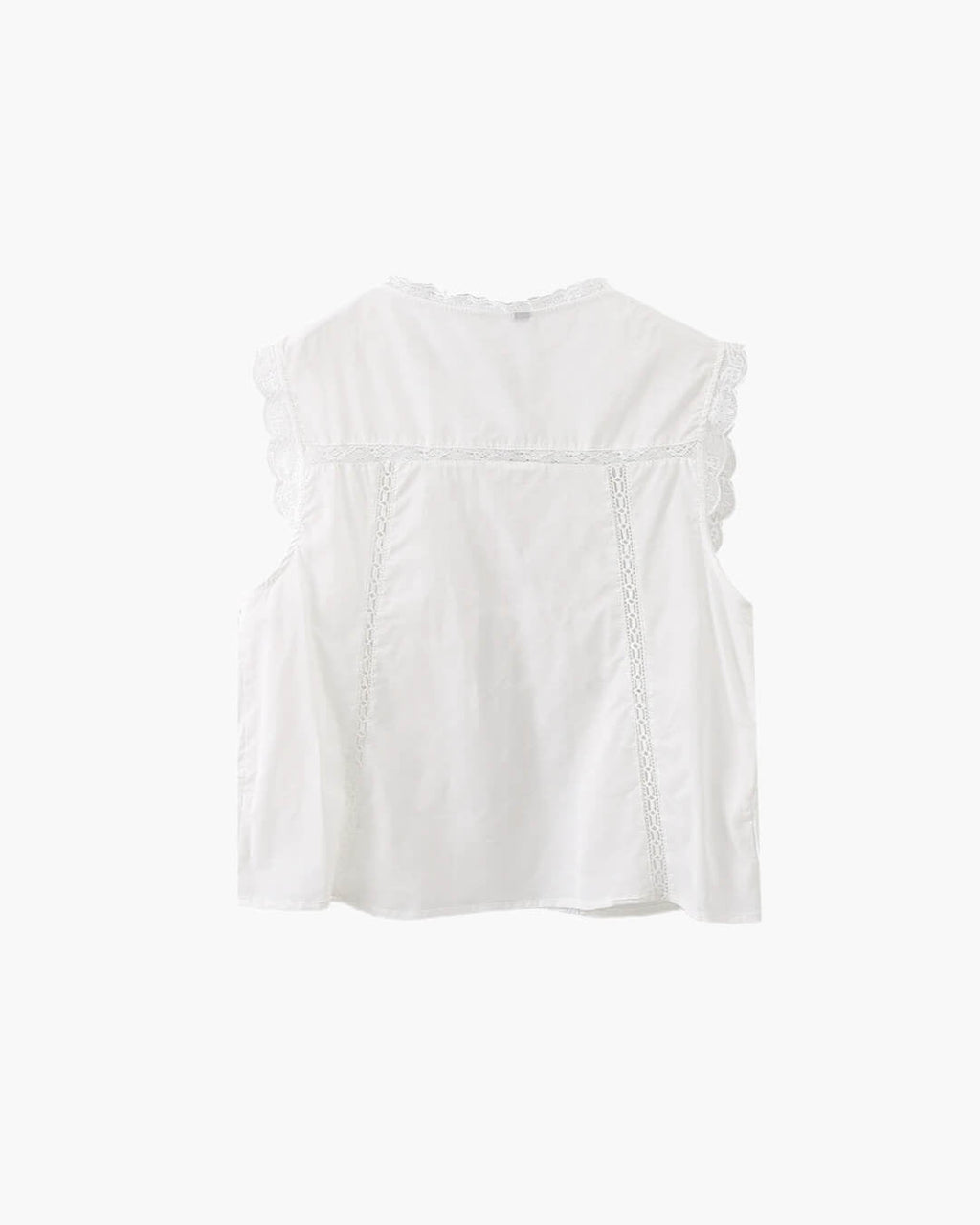 Juvie Embroidered Lace Trim Blouse - Women's Everyday Fashion Top - Image 3