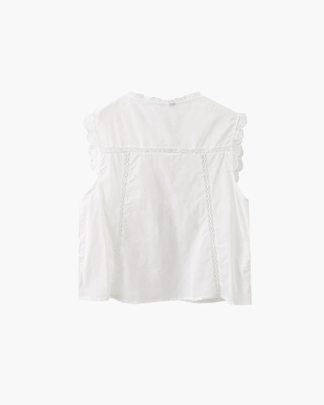 Juvie Embroidered Lace Trim Blouse - Women's Everyday Fashion Top - Image 3