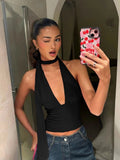 Kaelyn Halter Scarf Top - Women's Everyday Fashion Top - Image 2