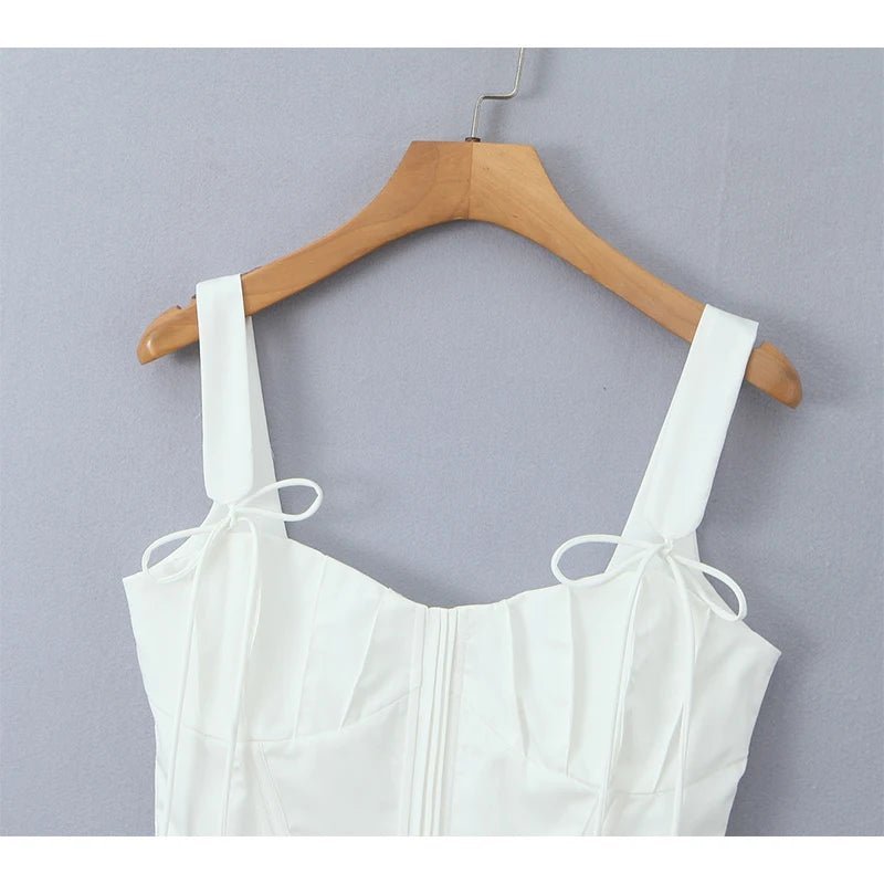Karley Ruffled Hem Corset Top - Women's Everyday Fashion Top - Image 5