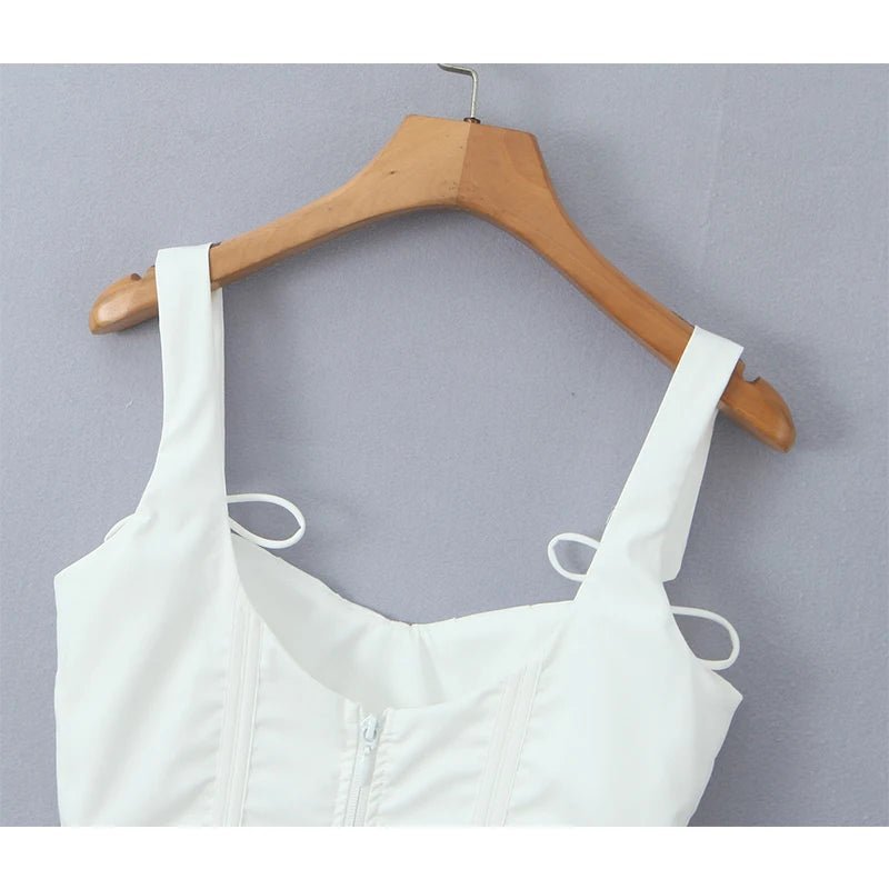 Karley Ruffled Hem Corset Top - Women's Everyday Fashion Top - Image 7