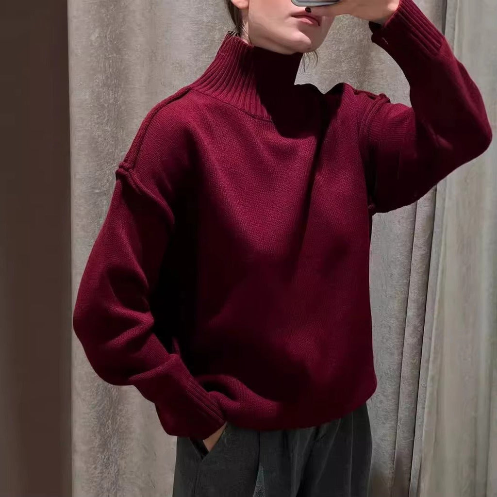 Katie Turtleneck Knit Sweater - Women's Everyday Fashion Top