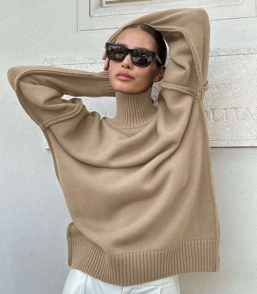 Katie Turtleneck Knit Sweater - Women's Everyday Fashion Top - Image 7