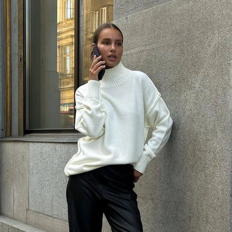 Katie Turtleneck Knit Sweater - Women's Everyday Fashion Top - Image 10