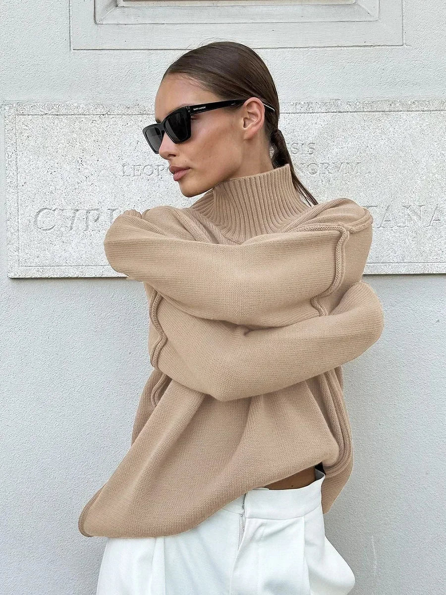 Katie Turtleneck Knit Sweater - Women's Everyday Fashion Top - Image 8