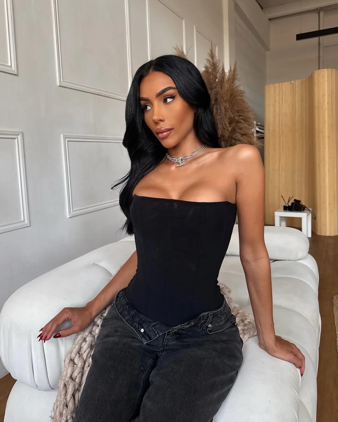 Kelly Satin Corset Top - Women's Everyday Fashion Top - Image 3