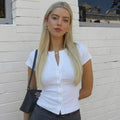 Linnea Slim-Fit Crew Neck Tee - Women's Everyday Fashion Top - Image 4