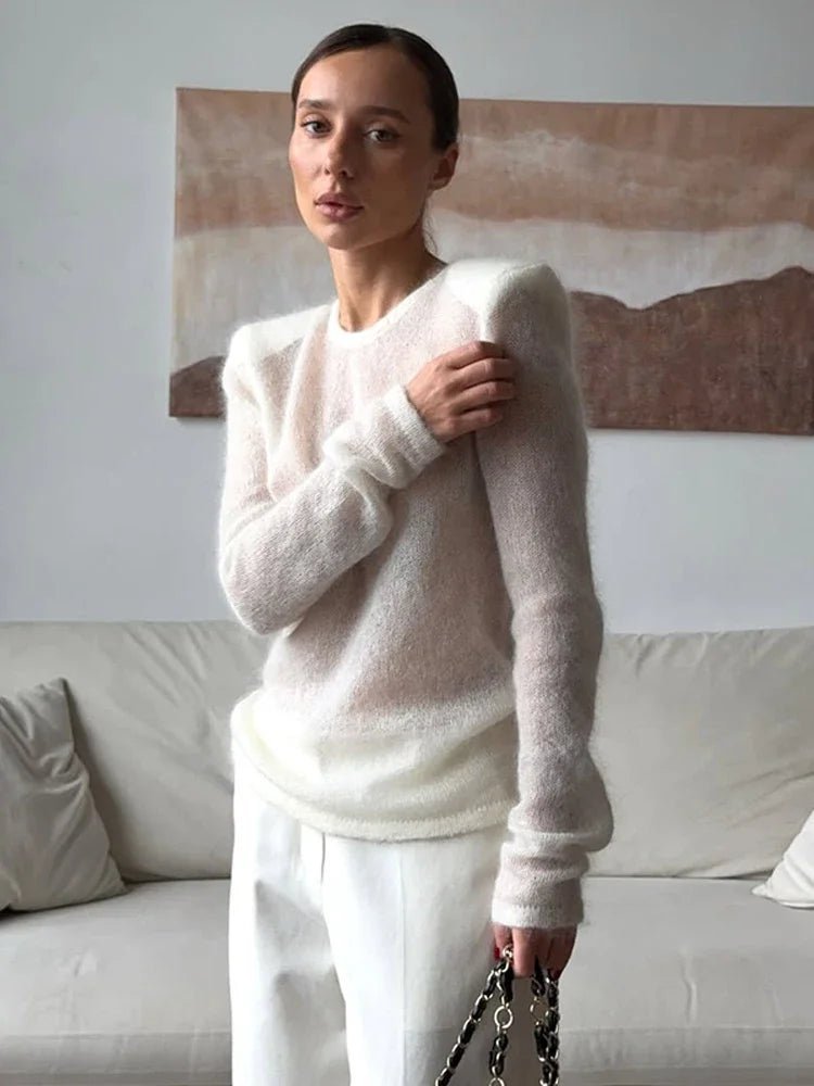 Maricar Slim Fit Sheer Pullover - Women's Everyday Fashion Top - Image 5