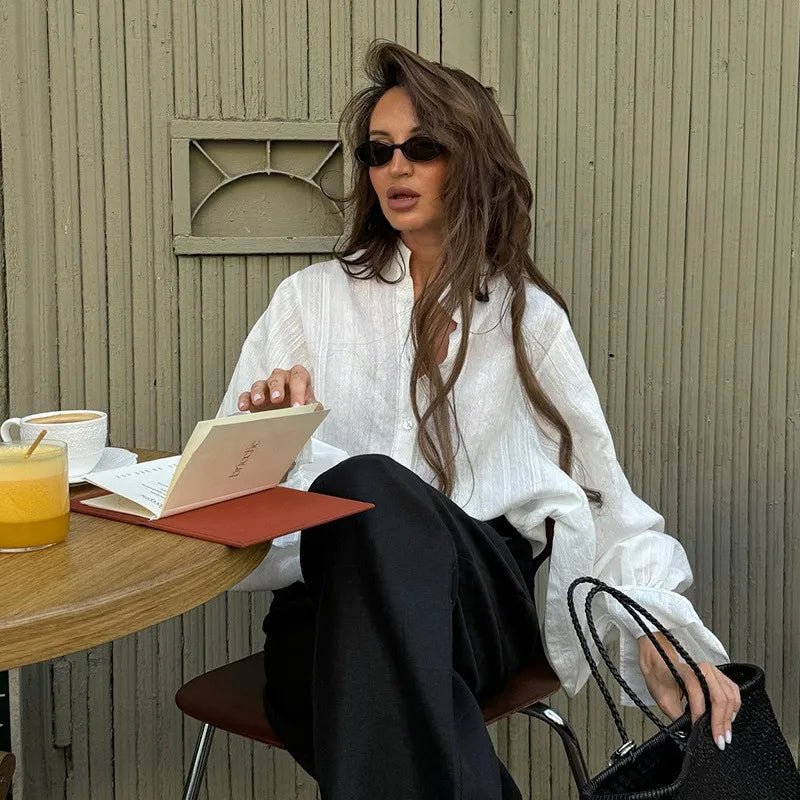 Marielle Oversized Blouse - Women's Everyday Fashion Top - Image 3
