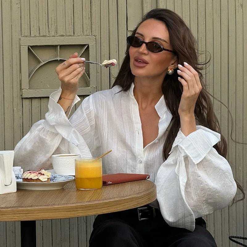 Marielle Oversized Blouse - Women's Everyday Fashion Top - Image 2