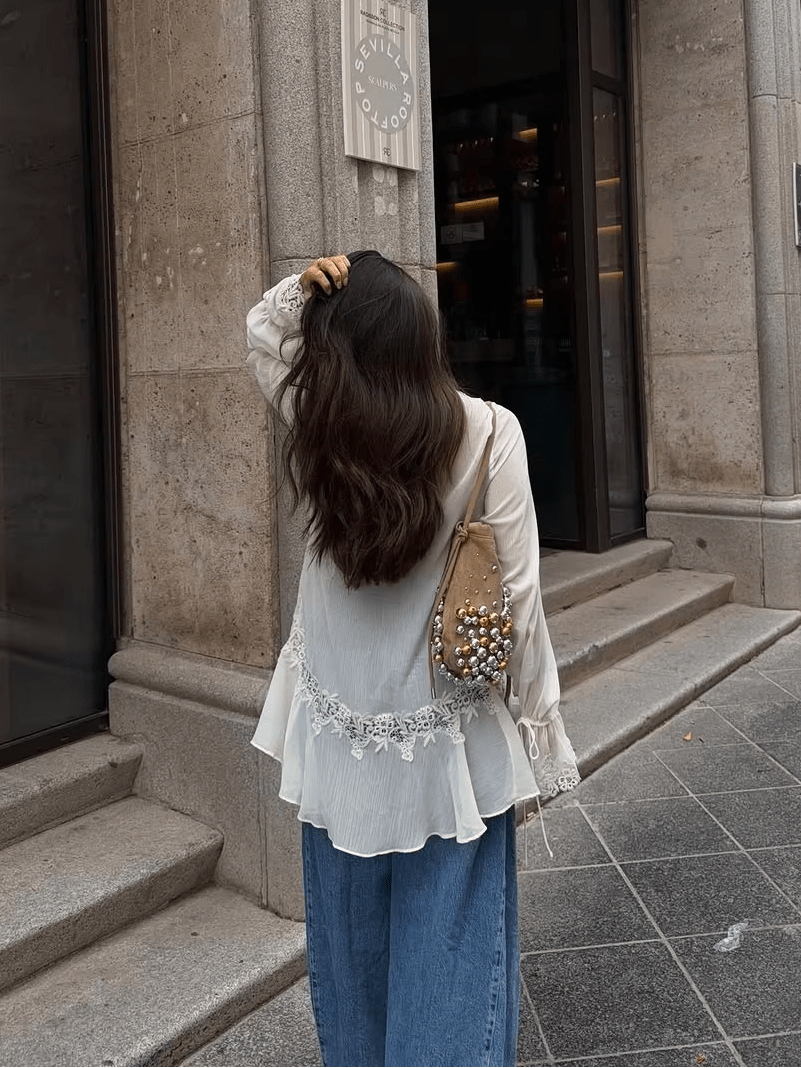 Marin Hollowed Out Cardigan - Women's Everyday Fashion Top - Image 3