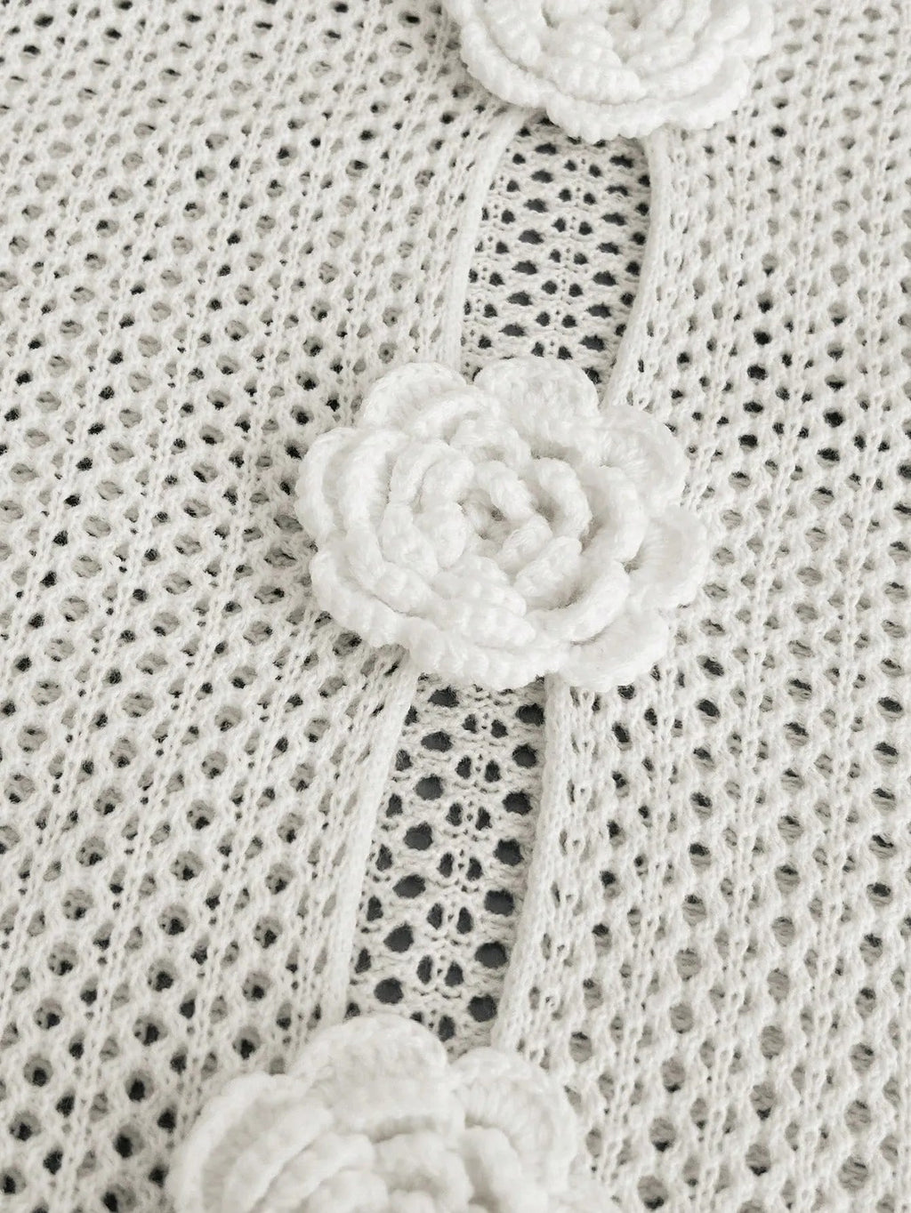 Marley Flower Crochet Cover-Up - Women's Everyday Fashion Top - Image 4