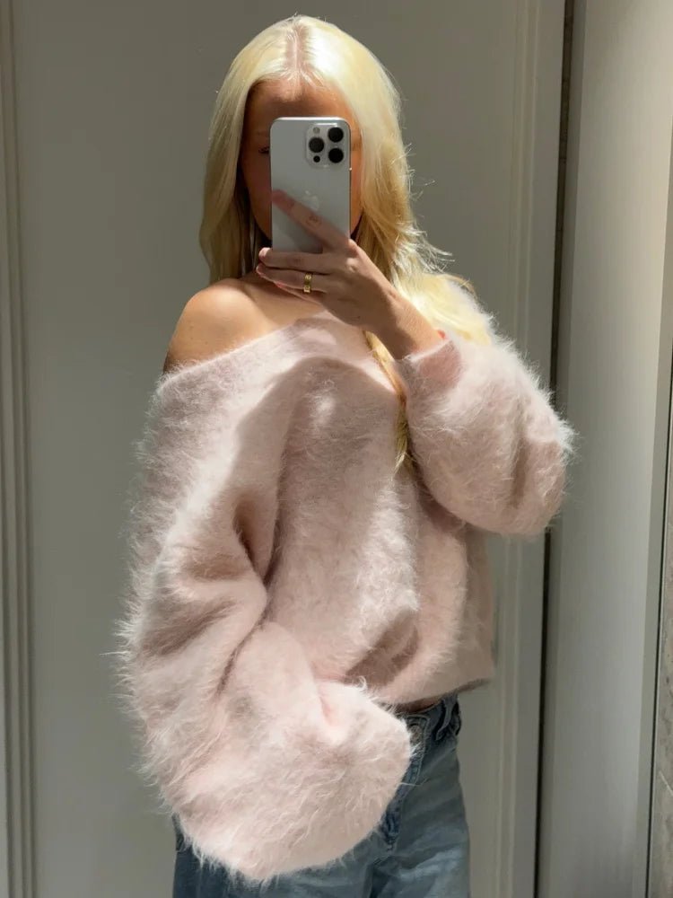 Meryl Off-Shoulder Soft Knit Sweater - Women's Everyday Fashion Top - Image 4