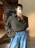 Monica Green Plaid Long Sleeve Top - Women's Everyday Fashion Top - Image 2