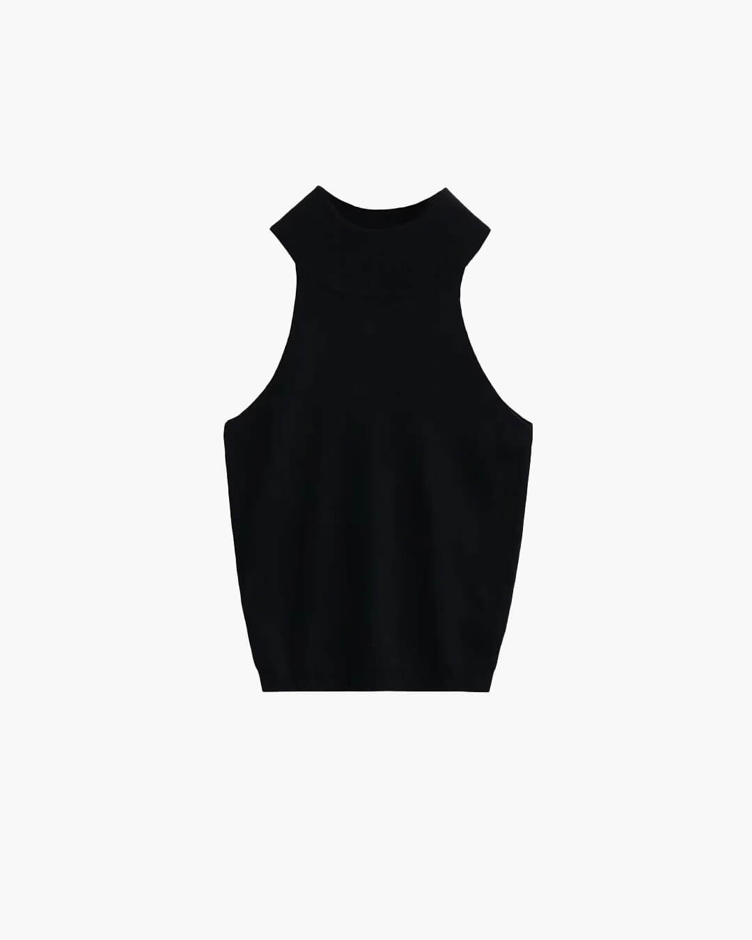 Nicky Halter Neck Sleeveless Knit Crop Top - Women's Everyday Fashion Top - Image 6