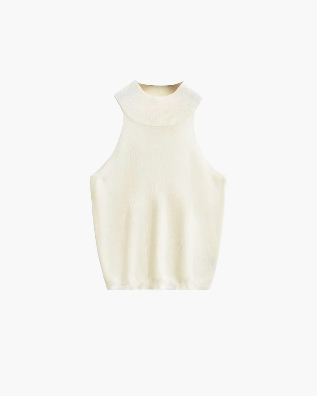 Nicky Halter Neck Sleeveless Knit Crop Top - Women's Everyday Fashion Top - Image 5