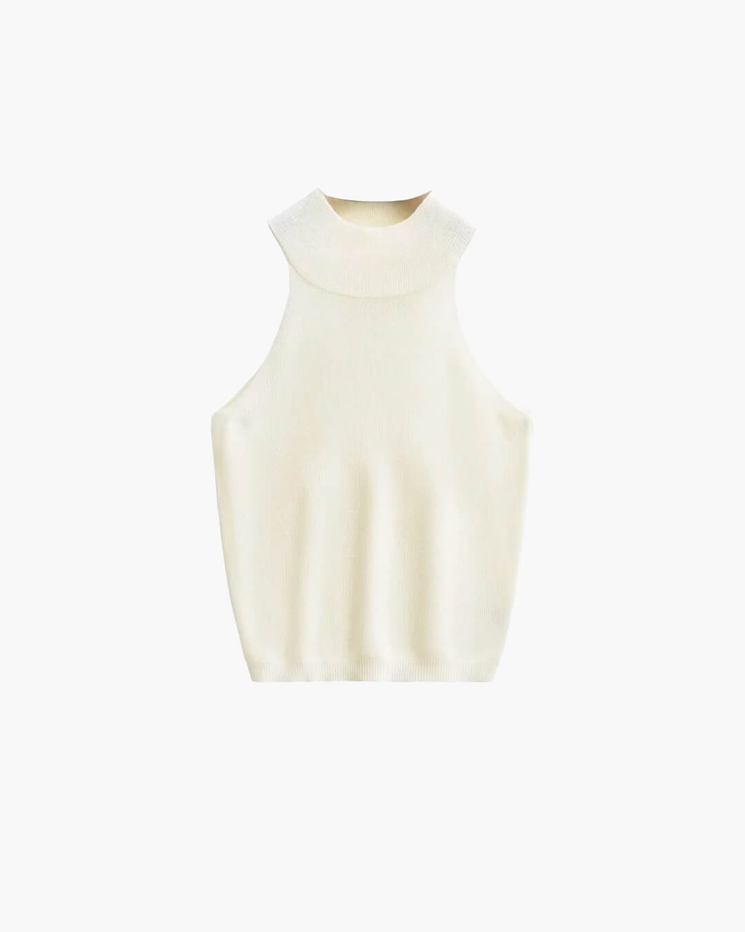 Nicky Halter Neck Sleeveless Knit Crop Top - Women's Everyday Fashion Top - Image 5