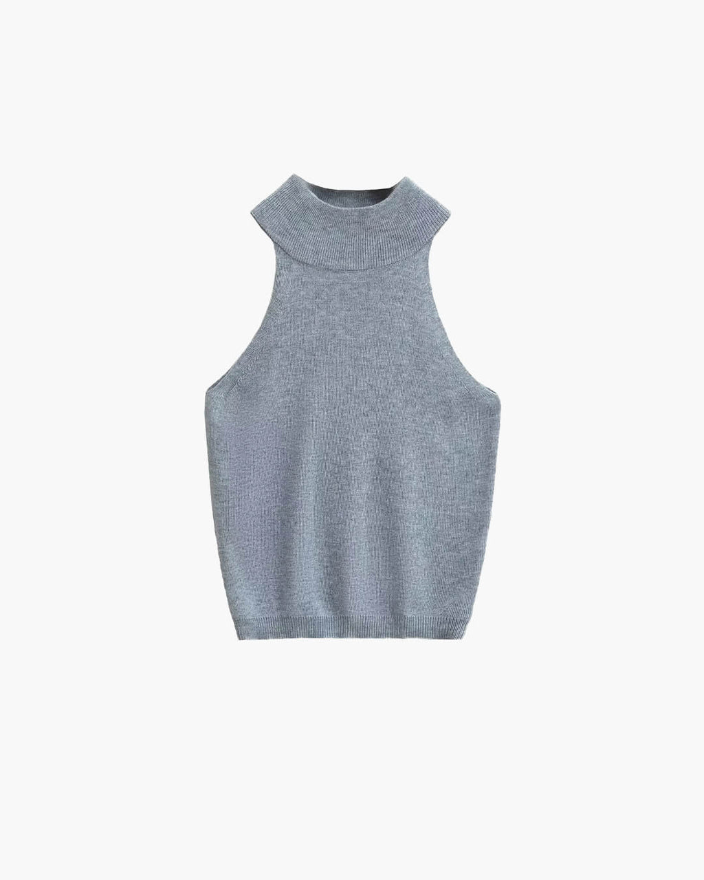 Nicky Halter Neck Sleeveless Knit Crop Top - Women's Everyday Fashion Top - Image 4