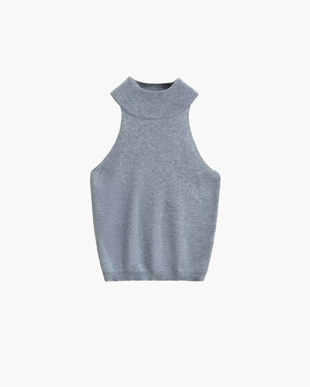 Nicky Halter Neck Sleeveless Knit Crop Top - Women's Everyday Fashion Top - Image 4