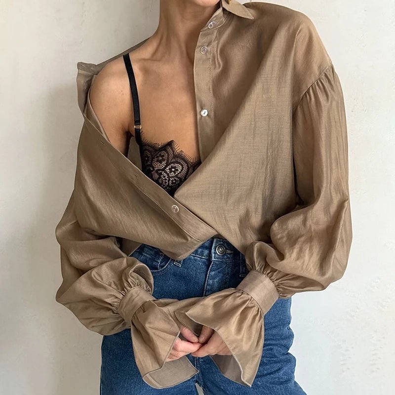 Patricia Long Sleeve Sheer Blouse - Women's Everyday Fashion Top - Image 6