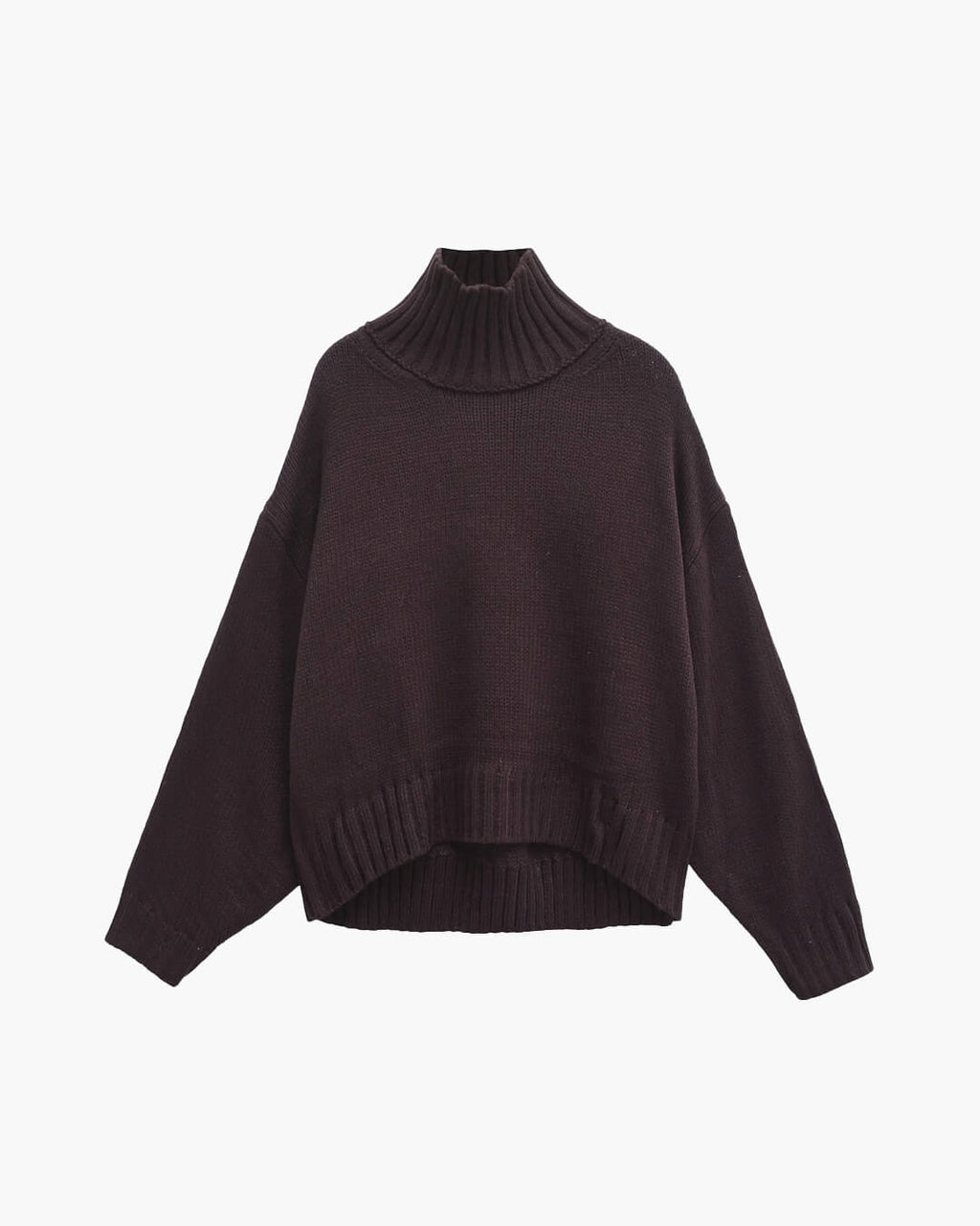 Phoebe Oversized Turtleneck Sweater - Women's Everyday Fashion Top