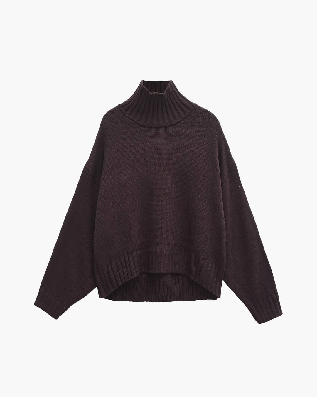 Phoebe Oversized Turtleneck Sweater - Women's Everyday Fashion Top