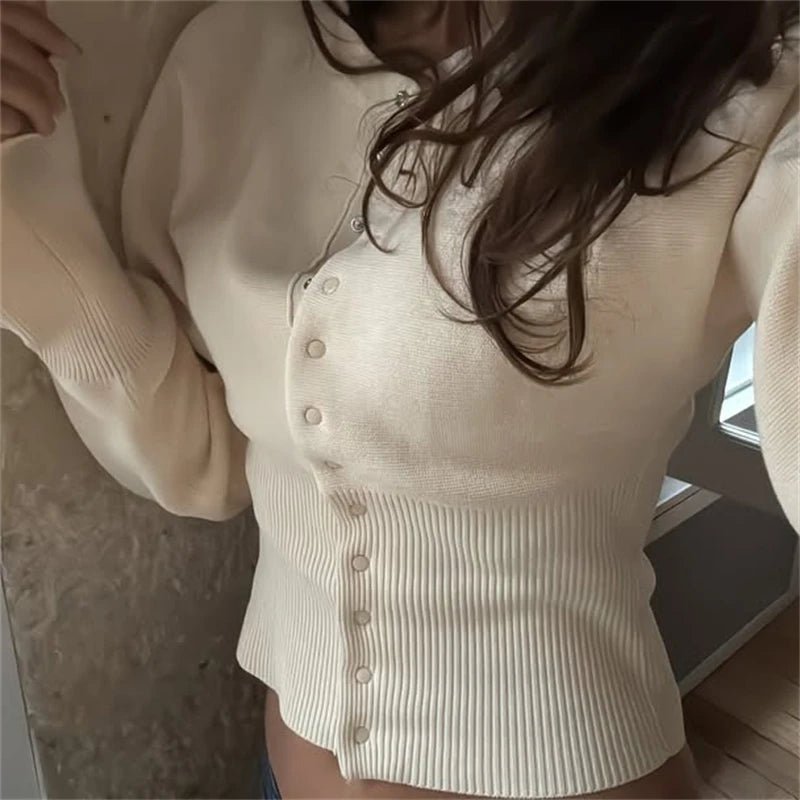Shelly Snap Button Knit Cardigan - Women's Everyday Fashion Top - Image 11