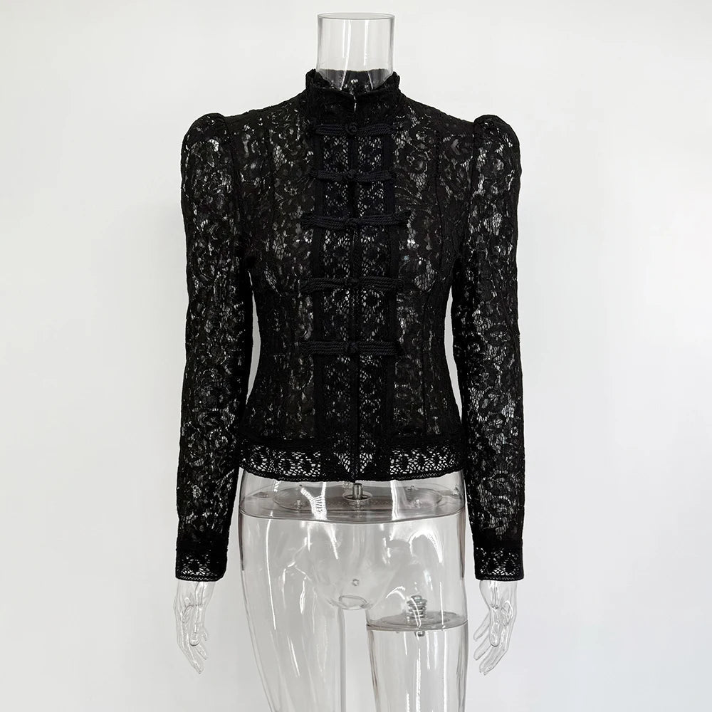 Suzan Long Sleeve Lace Blouse - Women's Everyday Fashion Top - Image 8