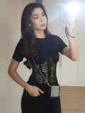 Suzie Lace Corset Top - Women's Everyday Fashion Top - Image 8