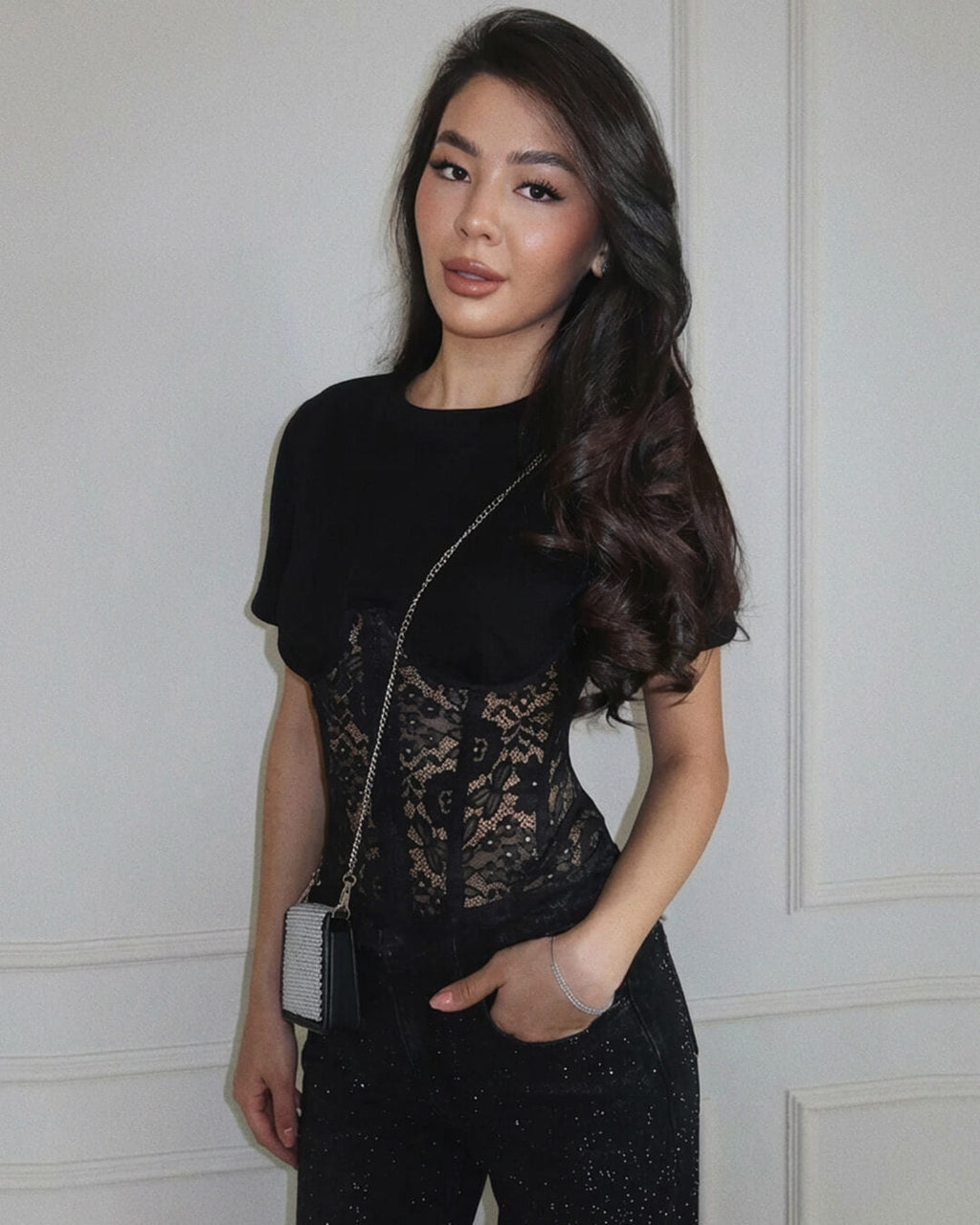 Suzie Lace Corset Top - Women's Everyday Fashion Top - Image 3
