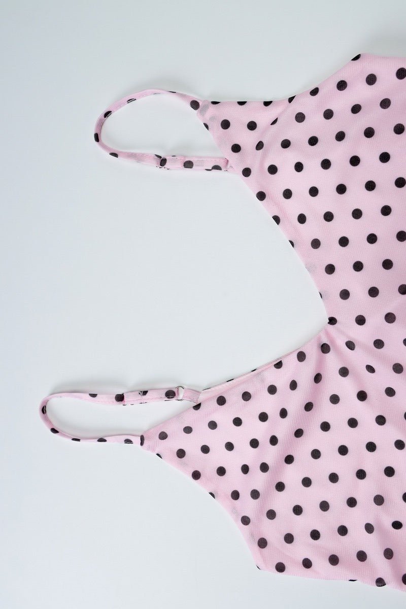 Tatum Polka Dot V-Neck Cami Top - Women's Everyday Fashion Top - Image 11