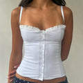 Viviana Lace Patchwork Corset Top - Women's Everyday Fashion Top
