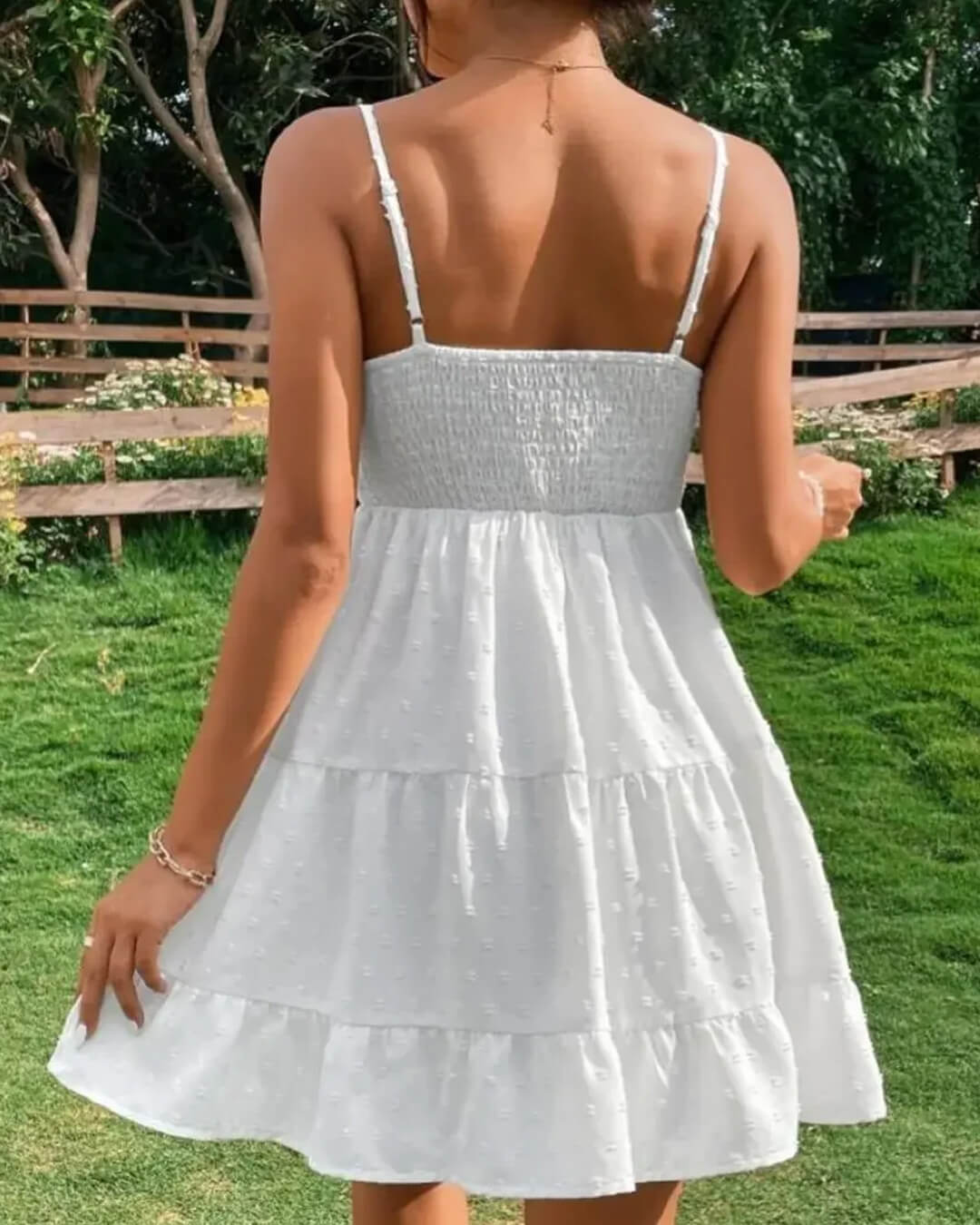 Tracy Tiered Ruffle Spaghetti Straps Mini Dress - Elegant Occasion Dress for Women - Image 3