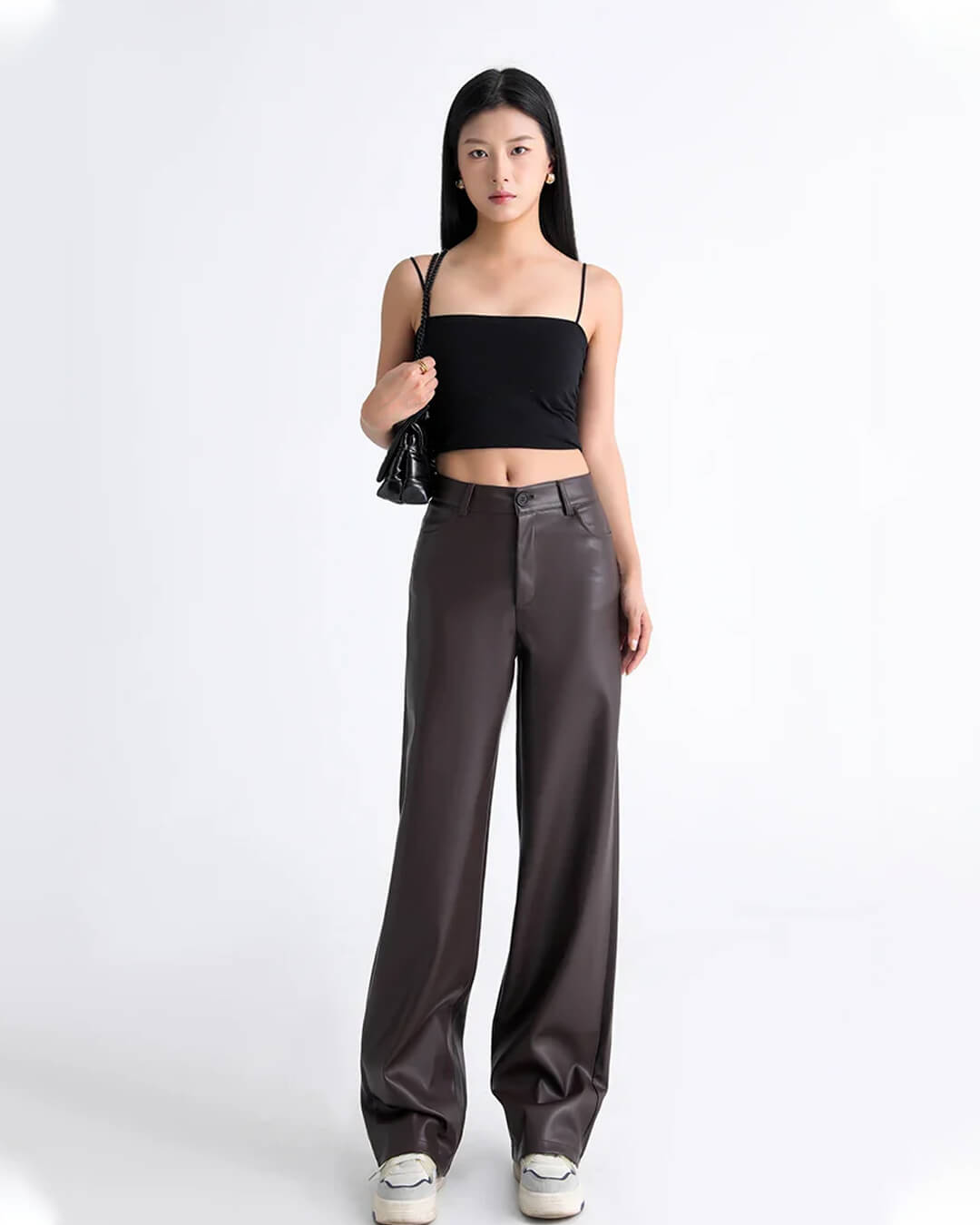 Giselle High Waisted Leather Pants - Women's Everyday Pants