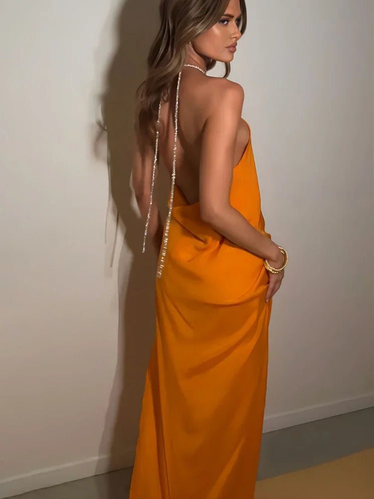Claudia Sequin Halter Maxi Dress - Elegant Occasion Dress for Women - Image 4