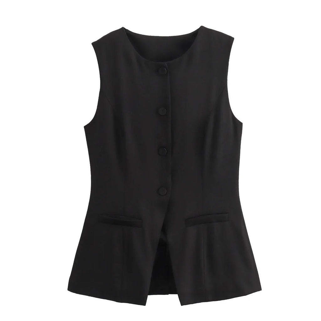 Priya Button-Up Vest Top - Women's Layering Vest - Image 8