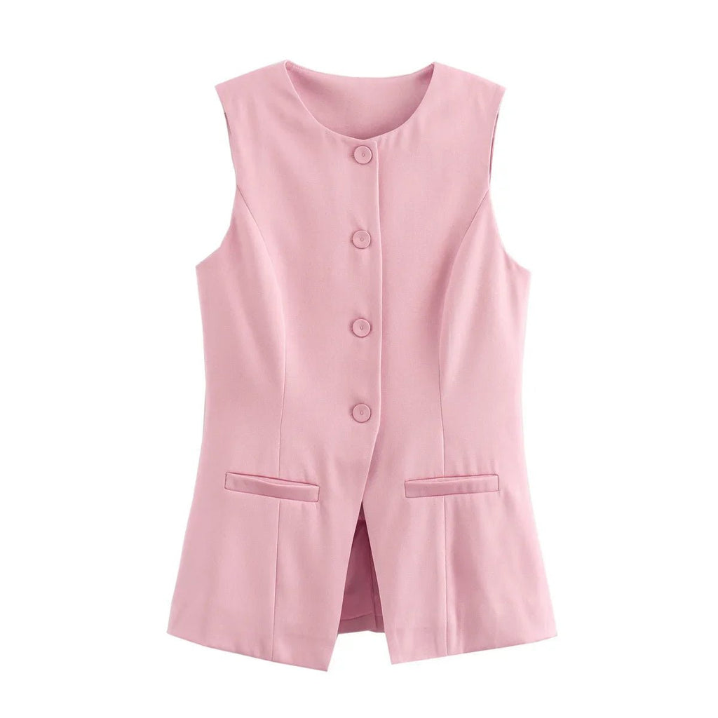 Priya Button-Up Vest Top - Women's Layering Vest - Image 11