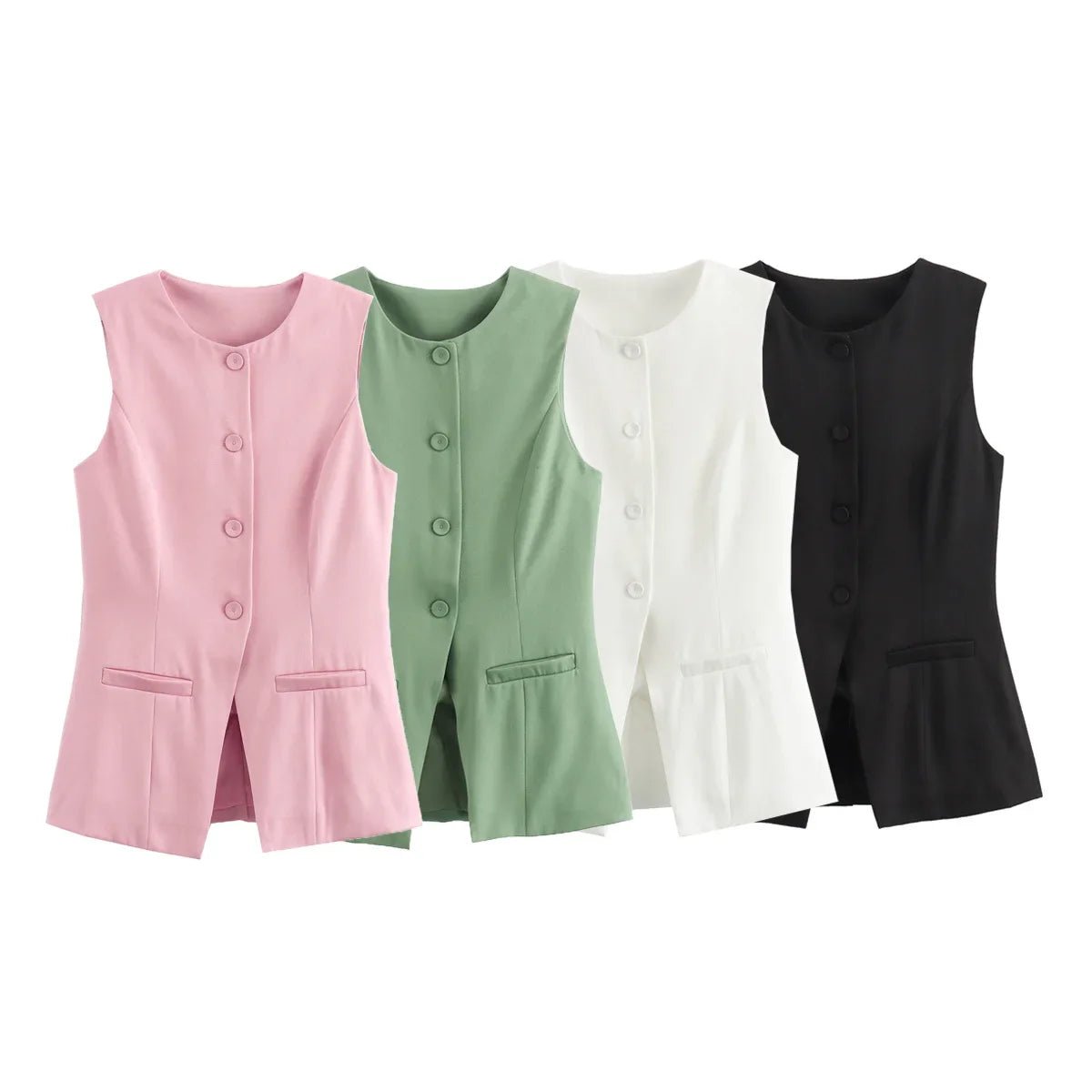 Priya Button-Up Vest Top - Women's Layering Vest - Image 12