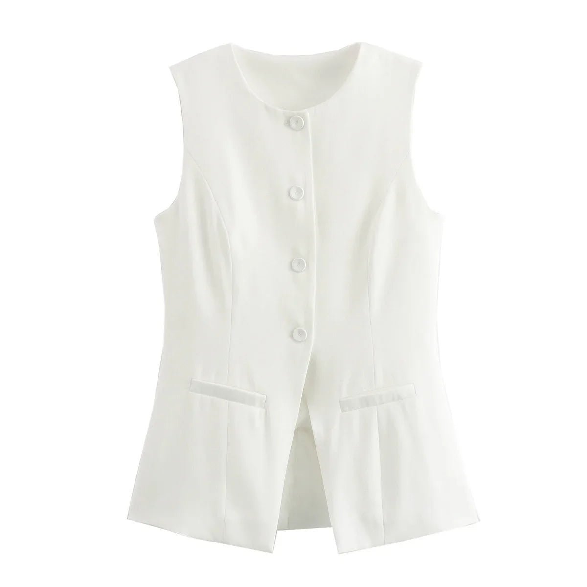 Priya Button-Up Vest Top - Women's Layering Vest - Image 5