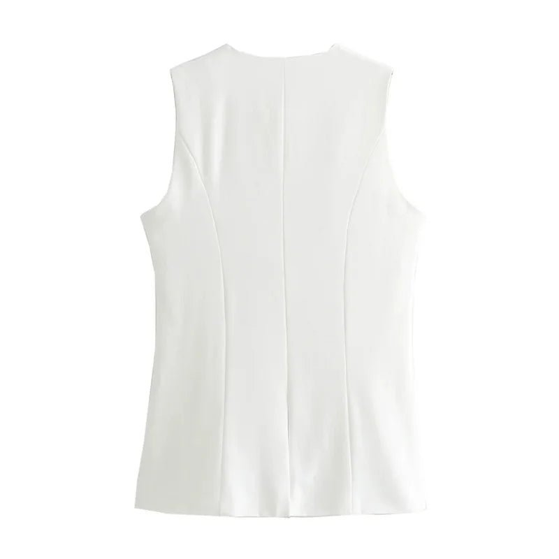 Priya Button-Up Vest Top - Women's Layering Vest - Image 6