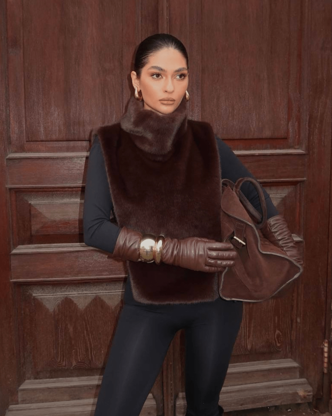 Lorna Faux Fur Turtleneck Vest - Women's Fall and Winter Outerwear - Image 5