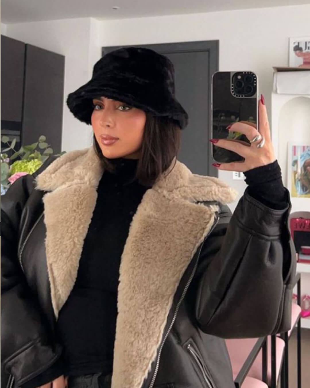 Pauleen Women's Fluffy Bucket Hat - Warm Faux Fur Winter Fisherman Hat - Image 12