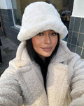 Pauleen Women's Fluffy Bucket Hat - Warm Faux Fur Winter Fisherman Hat - Image 3