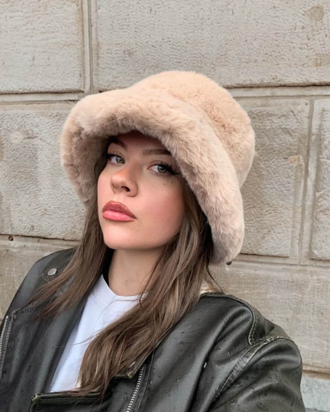Pauleen Women's Fluffy Bucket Hat - Warm Faux Fur Winter Fisherman Hat - Image 9