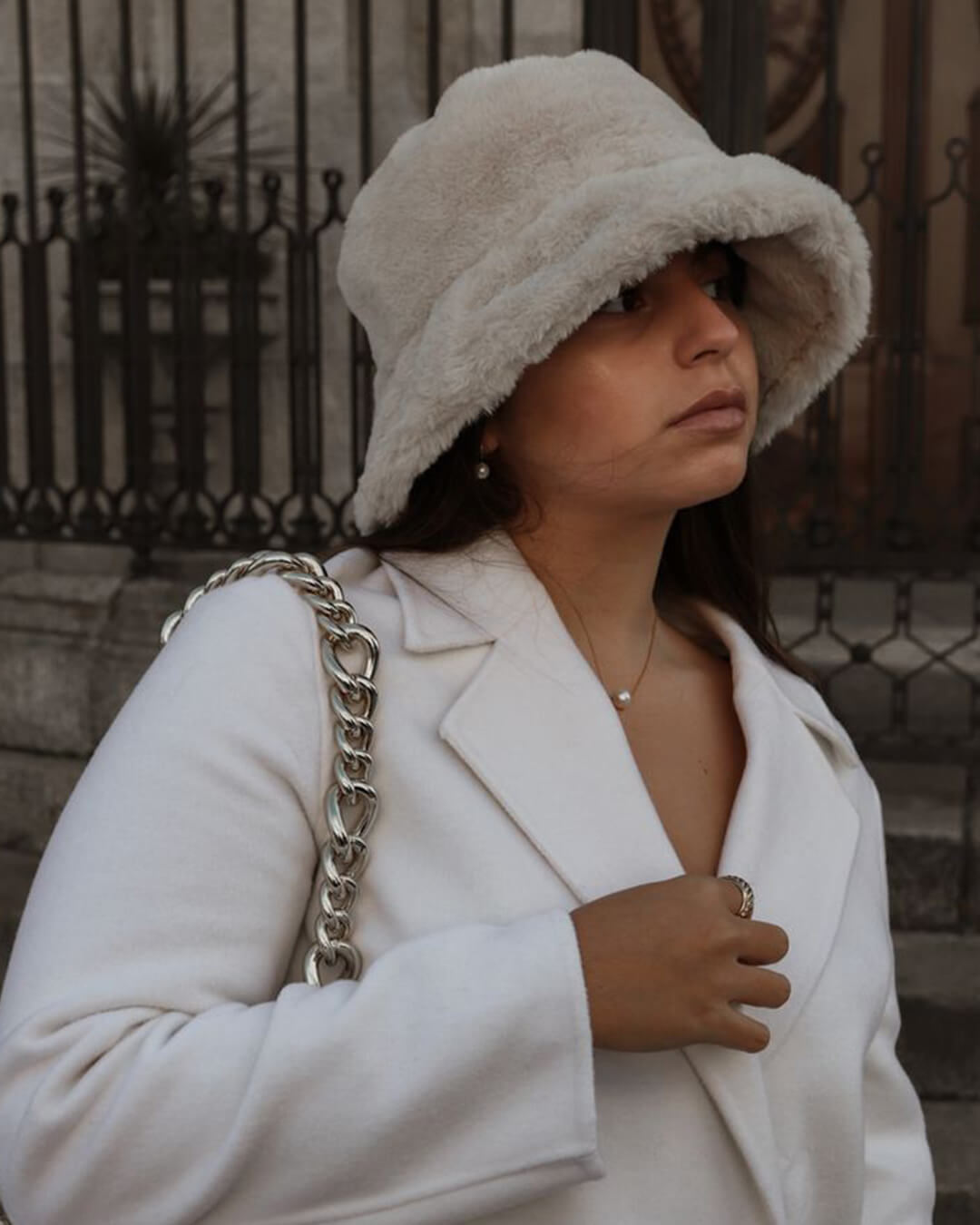 Pauleen Women's Fluffy Bucket Hat - Warm Faux Fur Winter Fisherman Hat - Image 8