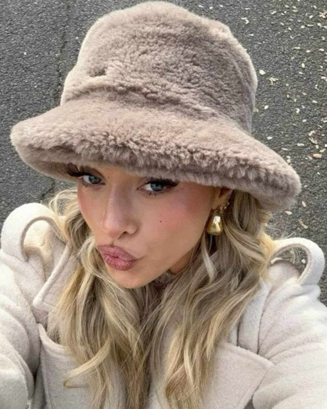Pauleen Women's Fluffy Bucket Hat - Warm Faux Fur Winter Fisherman Hat - Image 7