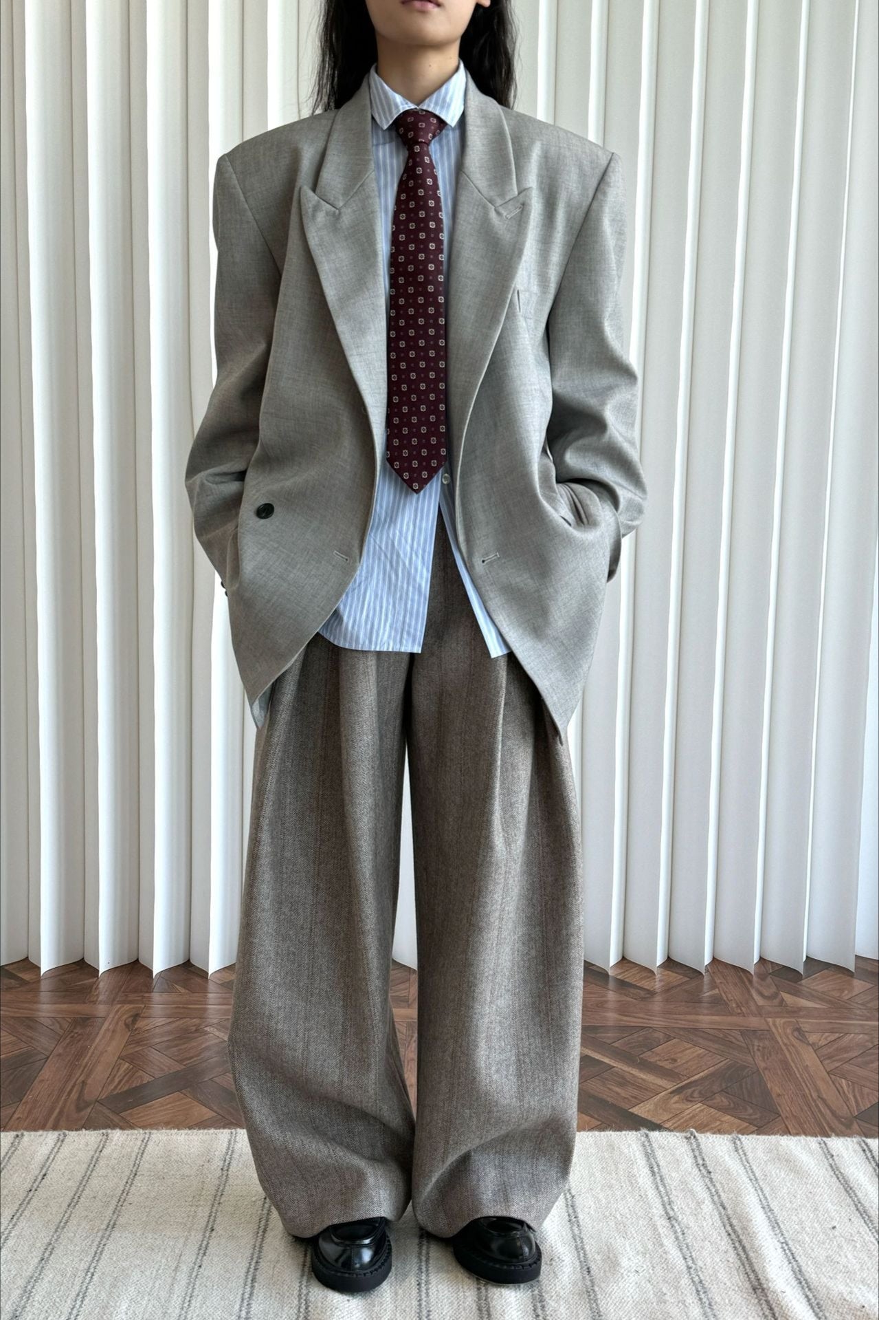 Akira Structured Shoulder Blazer - Women's Fall and Winter Outerwear - Image 3