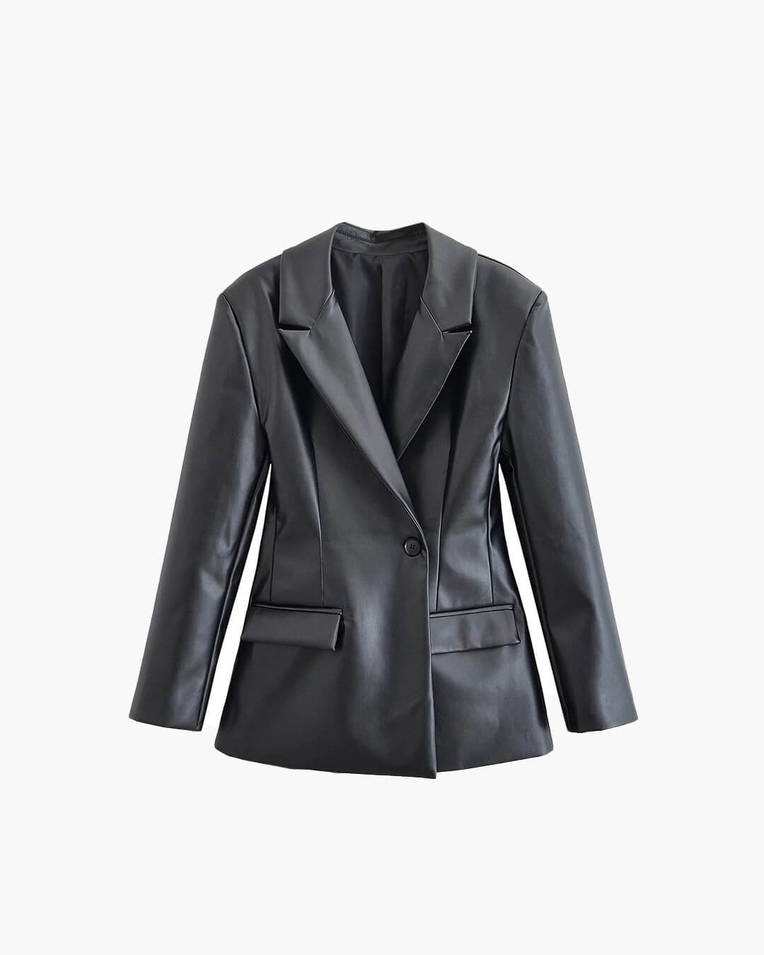 Nia Faux Leather Blazer - Women's Fall and Winter Outerwear